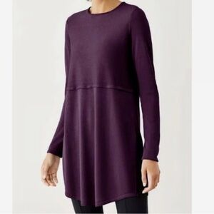 J.jill aubergine Grace tunic wool blend sweater purple winter women’s M